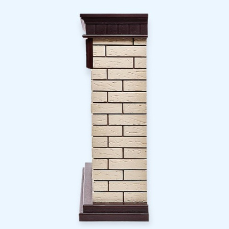 Bricks 25 камень бежевый, шпон темный дуб (1202848) Firelight Портал